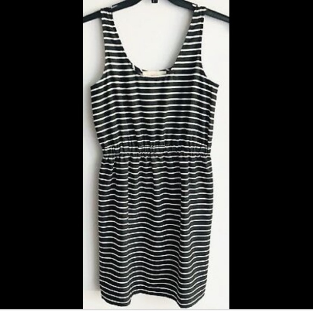 LOFT black & white striped tank dress, size large